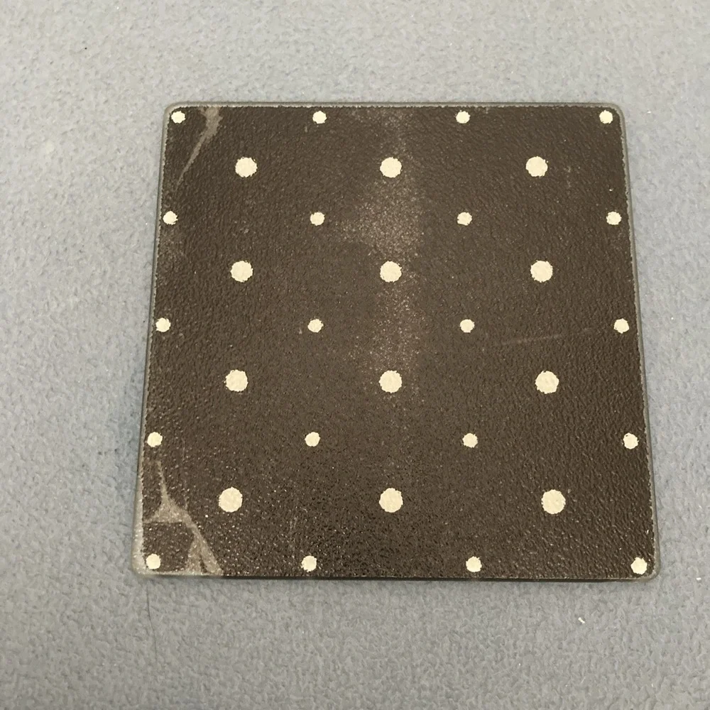 Temp-tations by Tara Polka Dot Black 3-Piece Contemporary Square Trivet Set READ